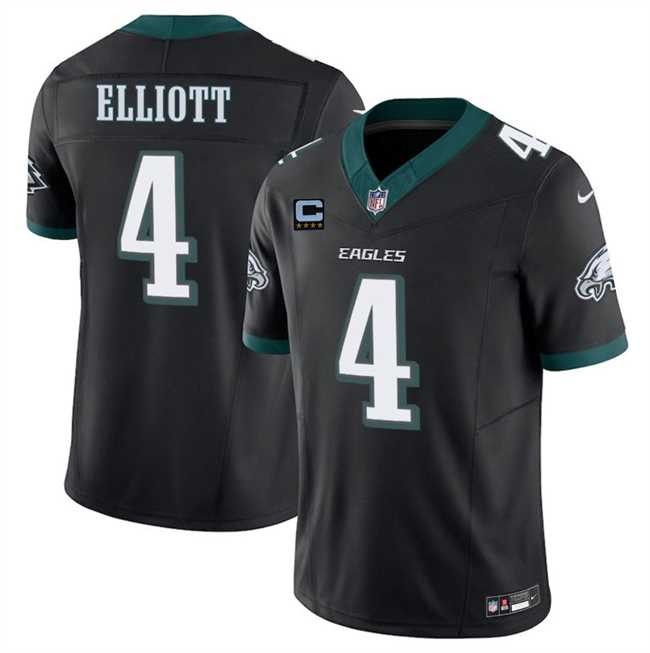 Men%27s Philadelphia Eagles #4 Jake Elliott Black 2025 F.U.S.E. With 4-Star C Patch Vapor Untouchable Limited Throwback Stitched Jersey Dzhi->philadelphia eagles->NFL Jersey