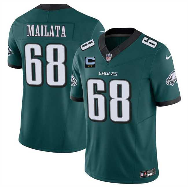 Men%27s Philadelphia Eagles #68 Jordan Mailata Green 2025 F.U.S.E. With 2-Star C Patch Vapor Untouchable Limited Stitched Jersey Dzhi->philadelphia eagles->NFL Jersey