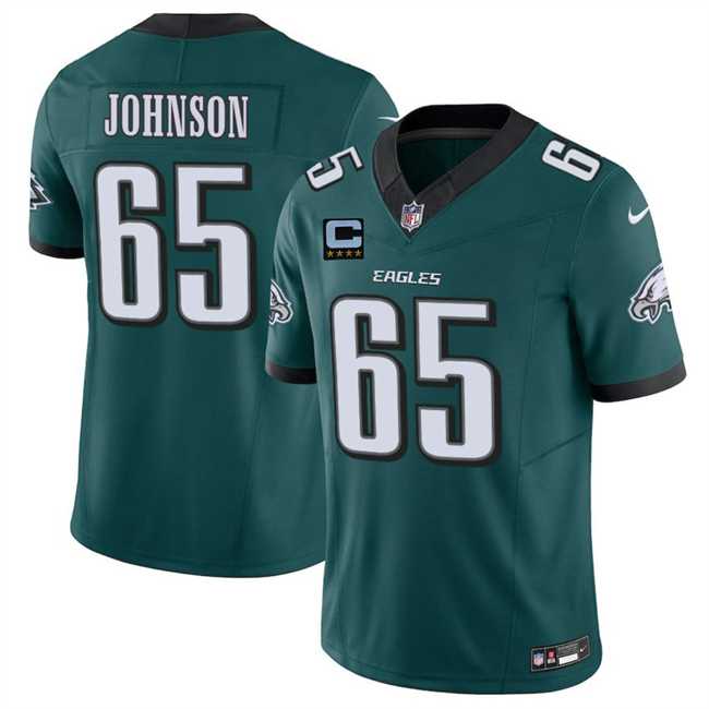 Men%27s Philadelphia Eagles #65 Lane Johnson Green 2025 F.U.S.E. With 4-Star C Patch Vapor Untouchable Limited Stitched Jersey Dzhi->philadelphia eagles->NFL Jersey