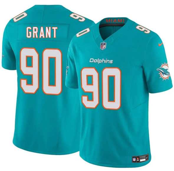 Men & Women & Youth Miami Dolphins #90 Kenneth Grant Aqua 2025 Draft F.U.S.E. Vapor Limited Stitched Jersey->new england patriots->NFL Jersey