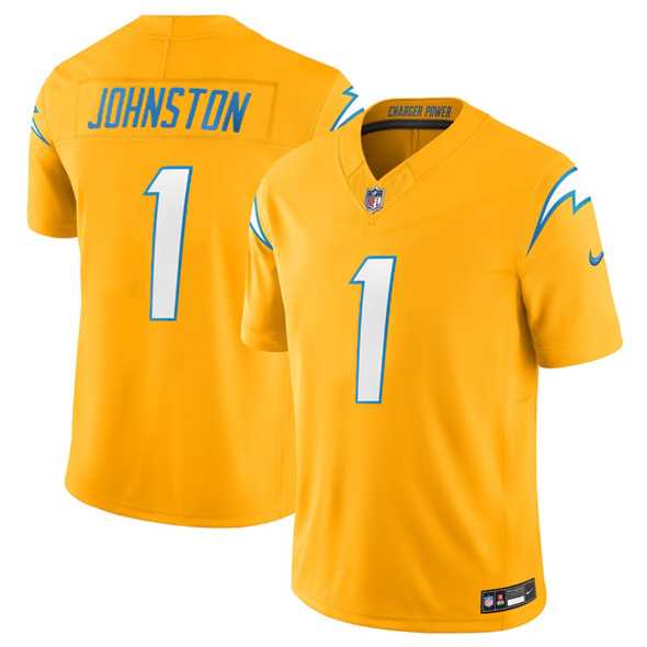 Men & Women & Youth Los Angeles Chargers #1 Quentin Johnston Gold 2025 F.U.S.E. Alternate Vapor Limited Stitched Jersey->los angeles chargers->NFL Jersey