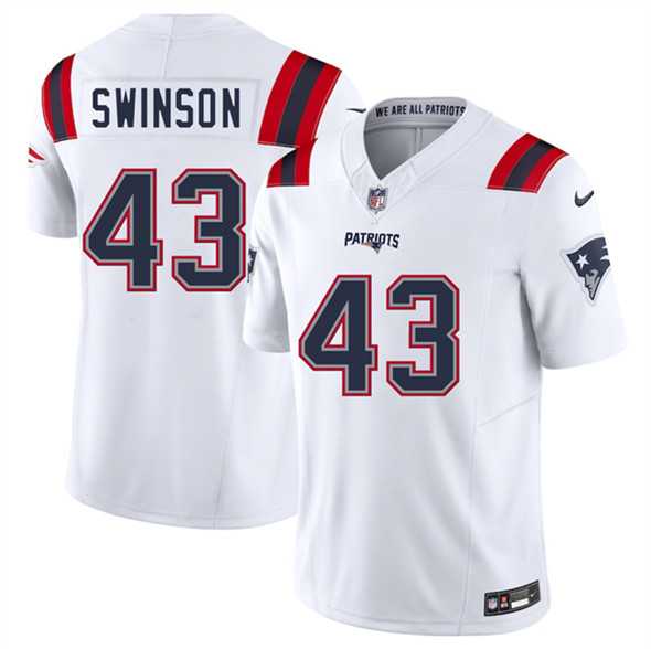 Men & Women & Youth New England Patriots #43 Bradyn Swinson White 2025 F.U.S.E. Vapor Limited Stitched Jersey->new york giants->NFL Jersey