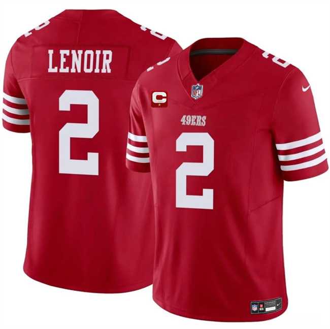 Men%27s San Francisco 49ers #2 Deommodore Lenoir Red 2025 F.U.S.E. With 1-Star C Patch Vapor Untouchable Limited Stitched Jersey Dzhi->san francisco 49ers->NFL Jersey