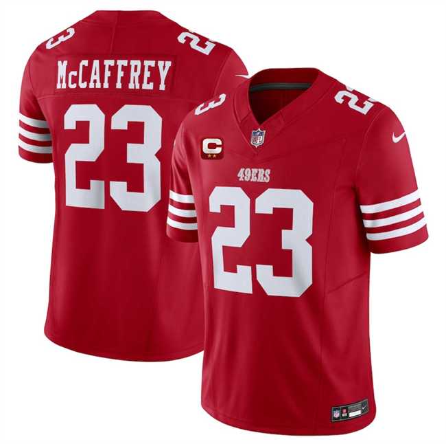 Men%27s San Francisco 49ers #23 Christian McCaffrey Red 2025 F.U.S.E. With 2-Star C Patch Vapor Untouchable Limited Stitched Jersey Dzhi->san francisco 49ers->NFL Jersey