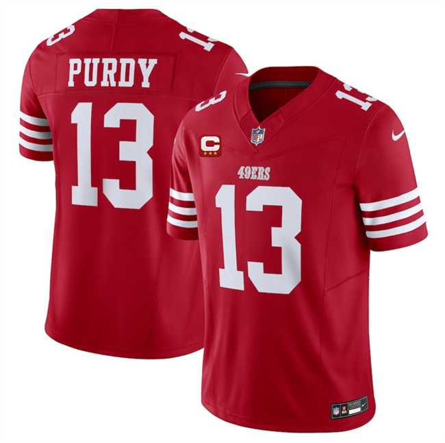 Men%27s San Francisco 49ers #13 Brock Purdy Red 2025 F.U.S.E. With 3-Star C Patch Vapor Untouchable Limited Stitched Jersey Dzhi->san francisco 49ers->NFL Jersey