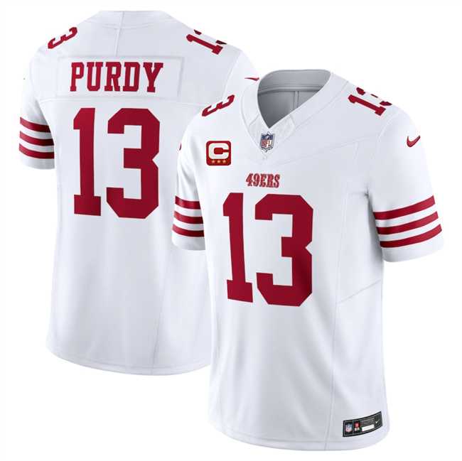 Men%27s San Francisco 49ers #13 Brock Purdy White 2025 F.U.S.E. With 3-Star C Patch Vapor Untouchable Limited Stitched Jersey Dzhi->san francisco 49ers->NFL Jersey