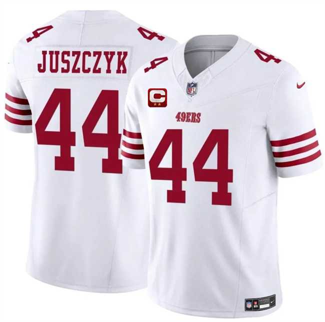 Men%27s San Francisco 49ers #44 Kyle Juszczyk White 2025 F.U.S.E. With 2-Star C Patch Vapor Untouchable Limited Stitched Jersey Dzhi->san francisco 49ers->NFL Jersey