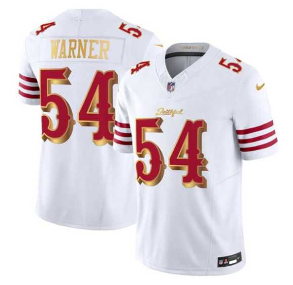 Men%27s San Francisco 49ers #54 Fred Warner White Gold 2025 F.U.S.E. %27Rivalries%27 Vapor Limited Stitched Jersey Dzhi->san francisco 49ers->NFL Jersey