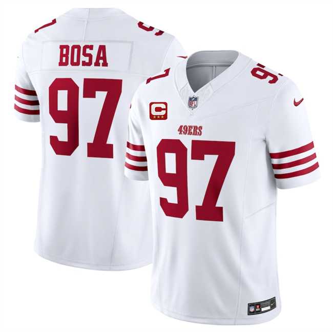 Men%27s San Francisco 49ers #97 Nick Bosa White 2025 F.U.S.E. With 3-Star C Patch Vapor Untouchable Limited Stitched Jersey Dzhi->tampa bay buccaneers->NFL Jersey