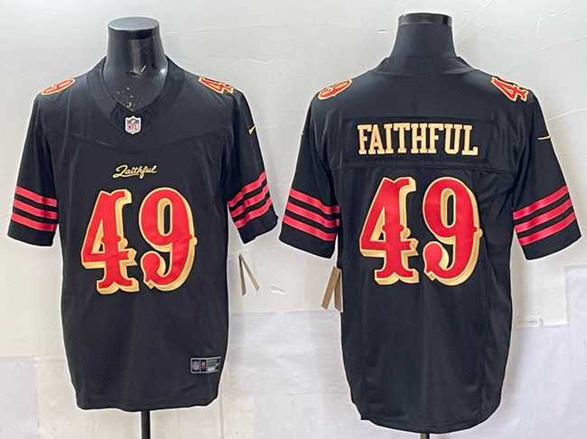 Men%27s San Francisco 49ers #49 Faithful Black 2025 F.U.S.E. %27Rivalries%27 Vapor Limited Stitched Jersey->san francisco 49ers->NFL Jersey