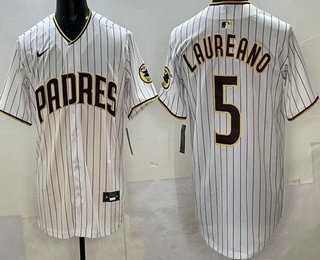 Men%27s San Diego Padres #5 Ramon Laureano White Limited Jersey->oakland athletics->MLB Jersey