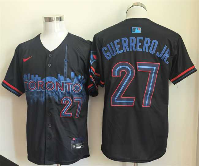 Men%27s Toronto Blue Jays #27 Vladimir Guerrero Jr. Navy 2024 City Connect Limited Stitched Baseball Jersey->toronto blue jays->MLB Jersey