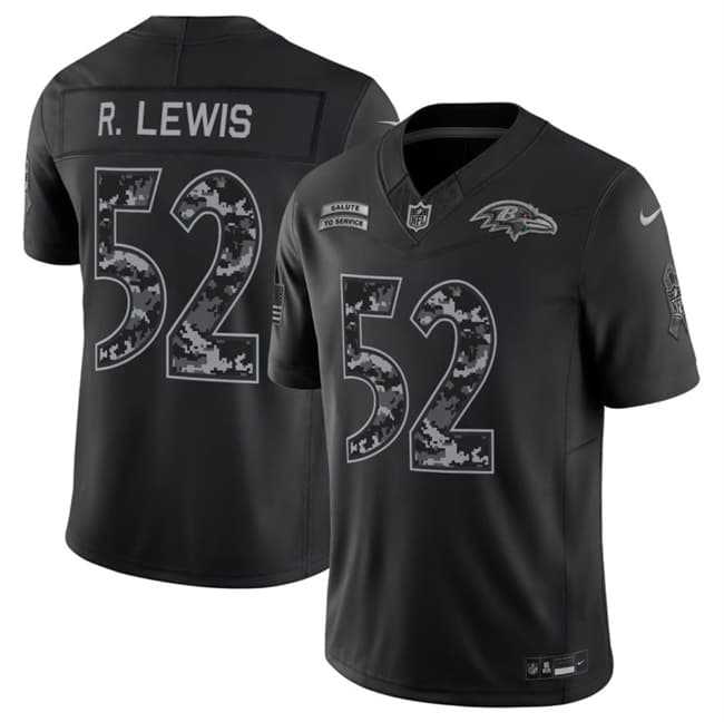 Men%27s Baltimore Ravens #52 Ray Lewis Black F.U.S.E. 2026 Salute to Service Limited Stitched Jersey->buffalo bills->NFL Jersey