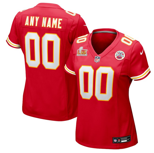 Women's Nike Red Kansas City Chiefs Super Bowl LIX Custom Game Jersey->manchester united jersey->Soccer Club Jersey