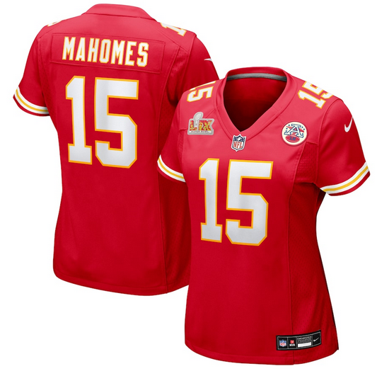Women's Nike #15 Patrick Mahomes Red Kansas City Chiefs Super Bowl LIX Game Jersey->women nfl jersey->Women Jersey
