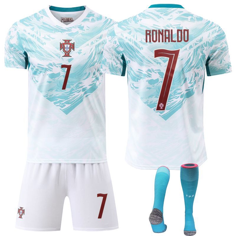 Men 2026 World Cup National Team Portugal away Green #7 Ronaldo Soccer Jersey->las vegas raiders->NFL Jersey