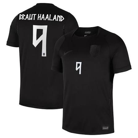 Men Norway Haaland Black #9 Soccer Jersey->other country jersey->Soccer Country Jersey