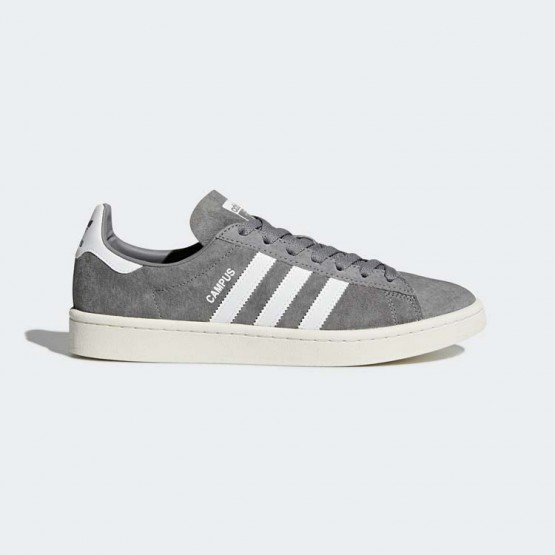 Mens Grey/White/Chalk White Adidas Originals Campus Shoes 117AXJID->Adidas Men->Sneakers