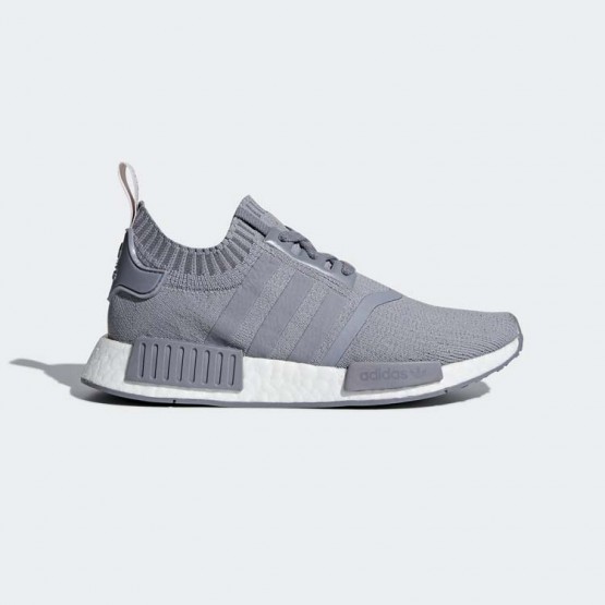 Womens Grey/White Adidas Originals Nmd_r1 Primeknit Shoes 243NZTMJ->Adidas Women->Sneakers