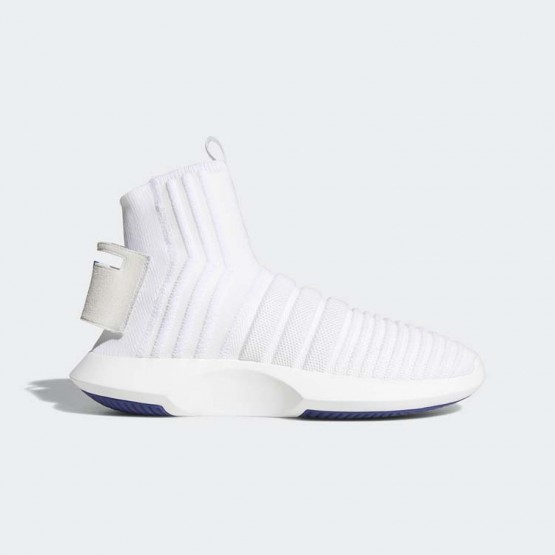 Mens White Adidas Originals Crazy 1 Adv Sock Primeknit Shoes 390WGTUO->Adidas Men->Sneakers
