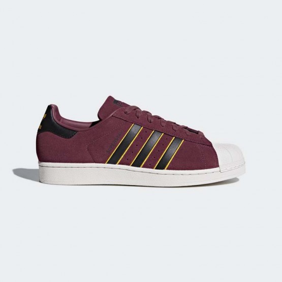 Mens Red/Core Black Adidas Originals Superstar Shoes 419HLSYJ->Adidas Men->Sneakers