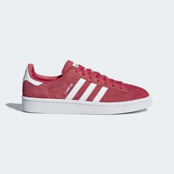 Womens Ray Red/White Adidas Originals Campus Shoes 693HLXNW->Adidas Women->Sneakers