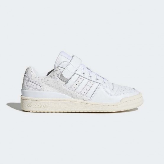 Womens White/Chalk White Adidas Originals Forum Low Shoes 781NHTEP->Adidas Women->Sneakers