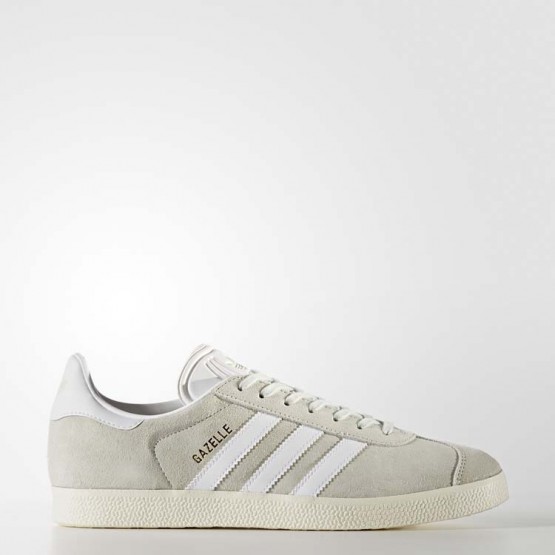 Mens Linen Green/White/Gold Metallic Adidas Originals Gazelle Shoes 957ALWJX->Adidas Men->Sneakers