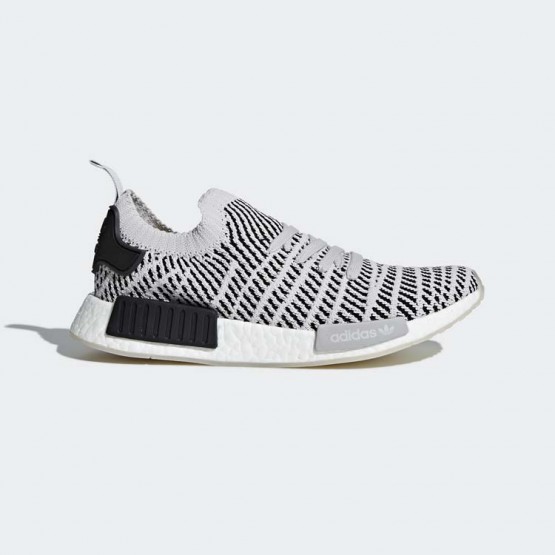 Mens Grey/Core Black Adidas Originals Nmd_r1 Stlt Primeknit Shoes 977PATFL->Adidas Men->Sneakers