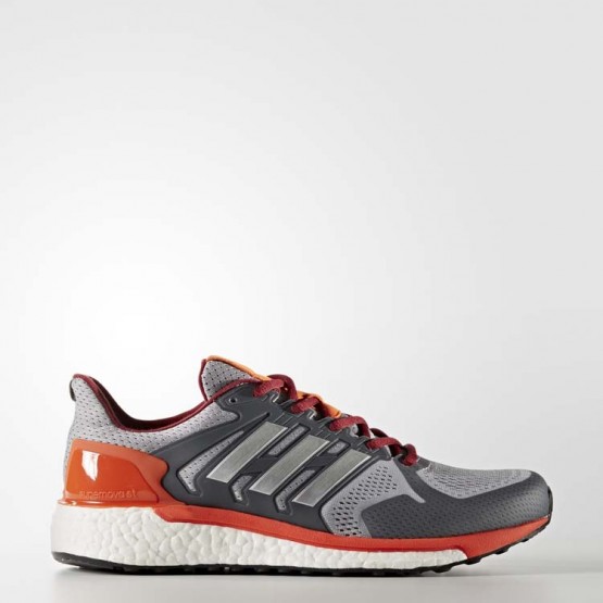 Mens Mid Grey/Silver Metallic Adidas Supernova St Running Shoes 991WBEZN->Adidas Men->Sneakers